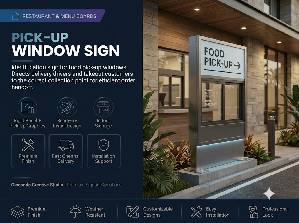 Pick-Up Window Sign