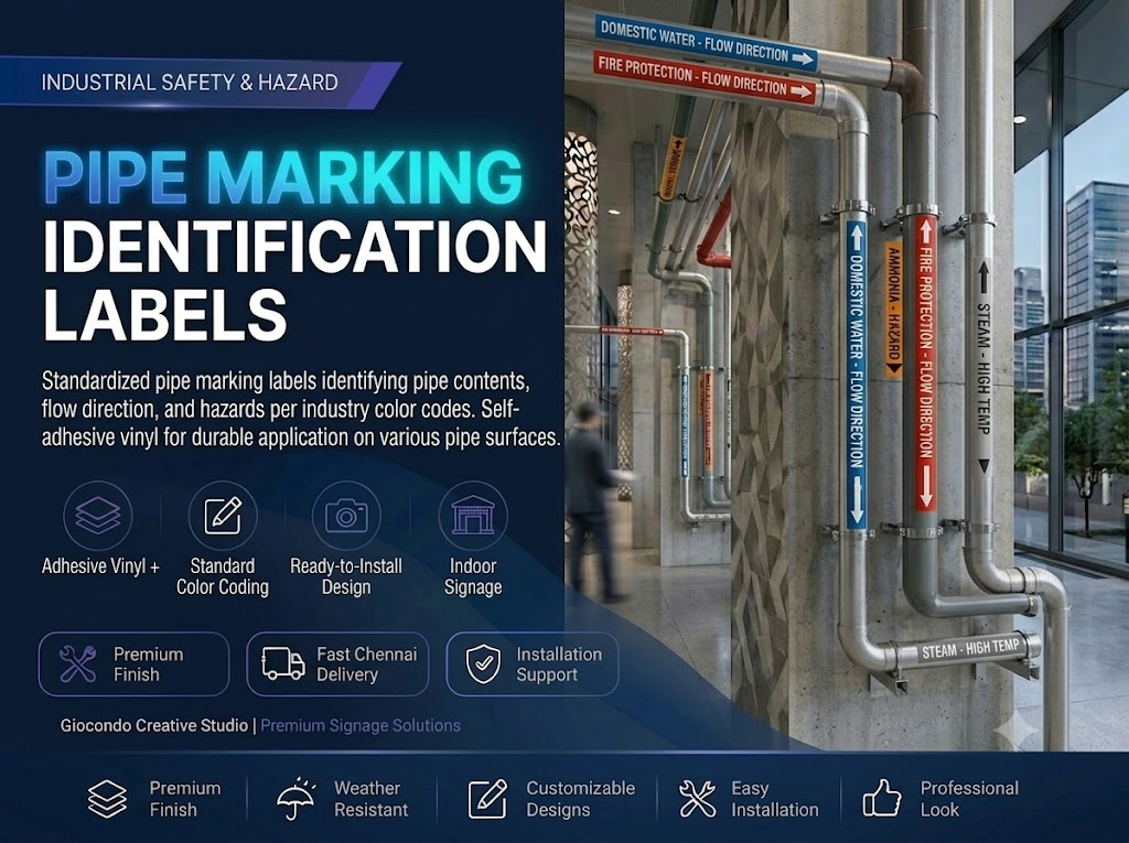 Pipe Marking Identification Labels