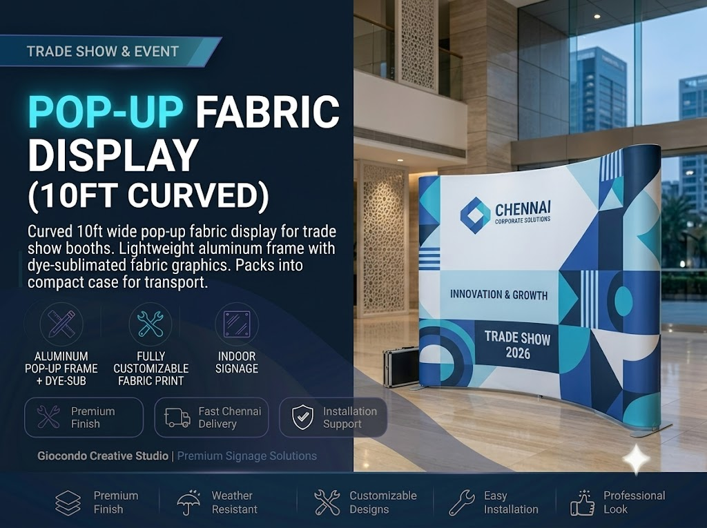 Pop-Up Fabric Display (10ft Curved)