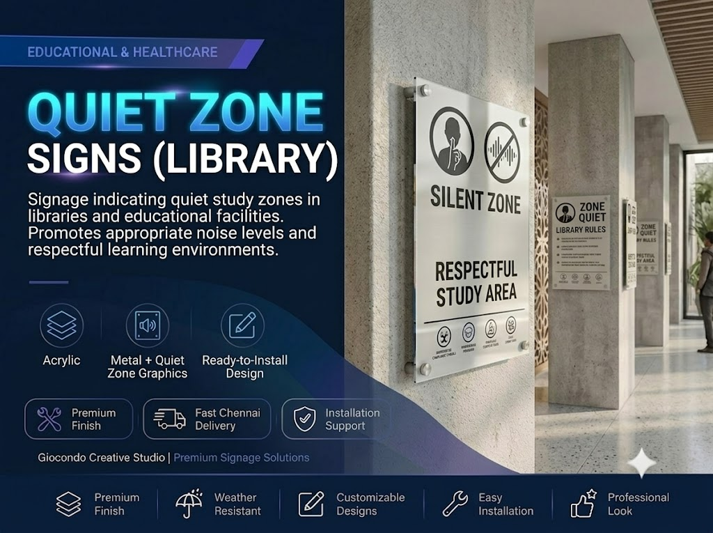 Quiet Zone Signs (Library)