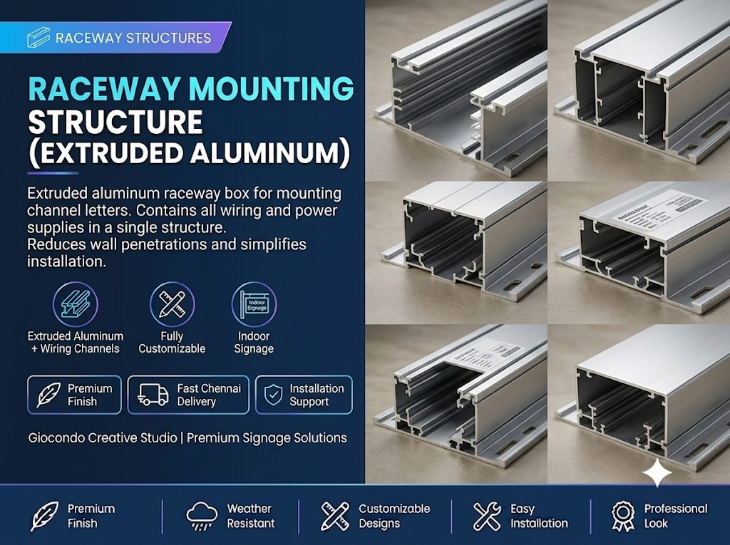 Raceway Mounting Structure (Extruded Aluminum)