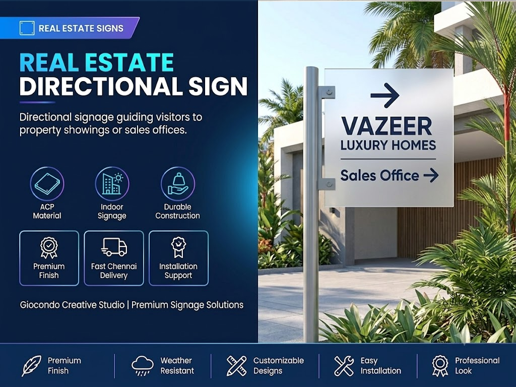 Real Estate Directional Sign