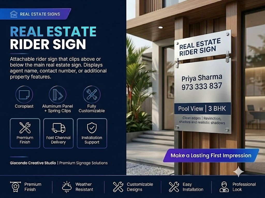 Real Estate Rider Sign