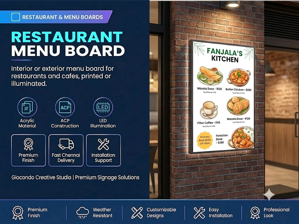 Restaurant Menu Board
