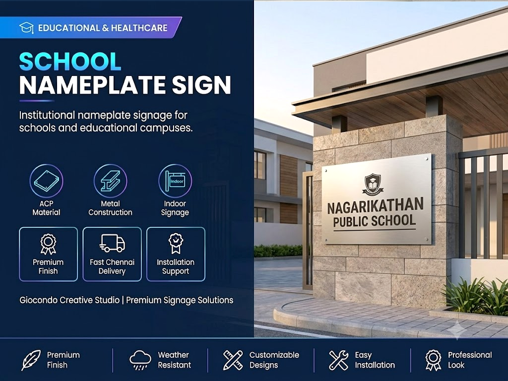 School Nameplate Sign