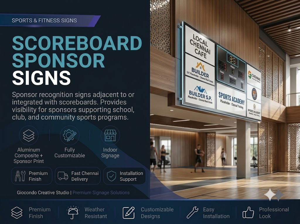 Scoreboard Sponsor Signs