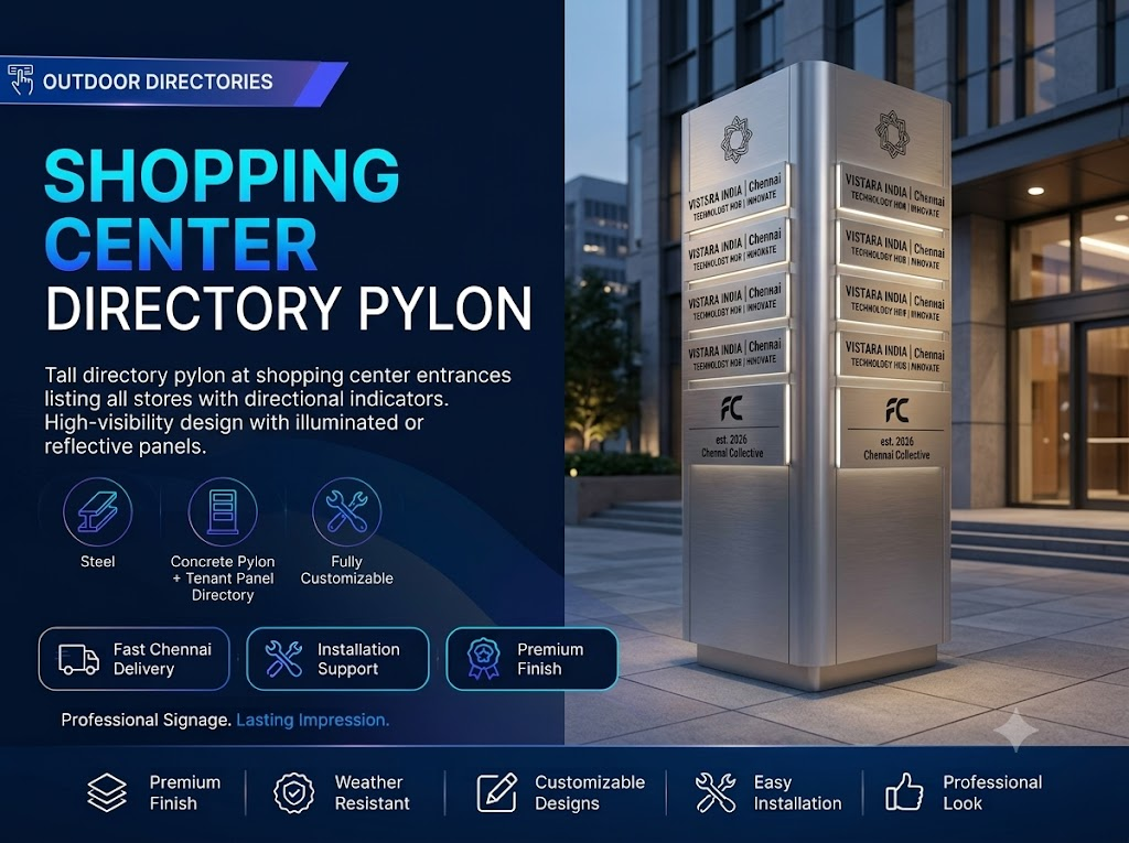 Shopping Center Directory Pylon