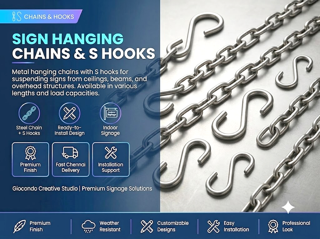 Sign Hanging Chains & S Hooks