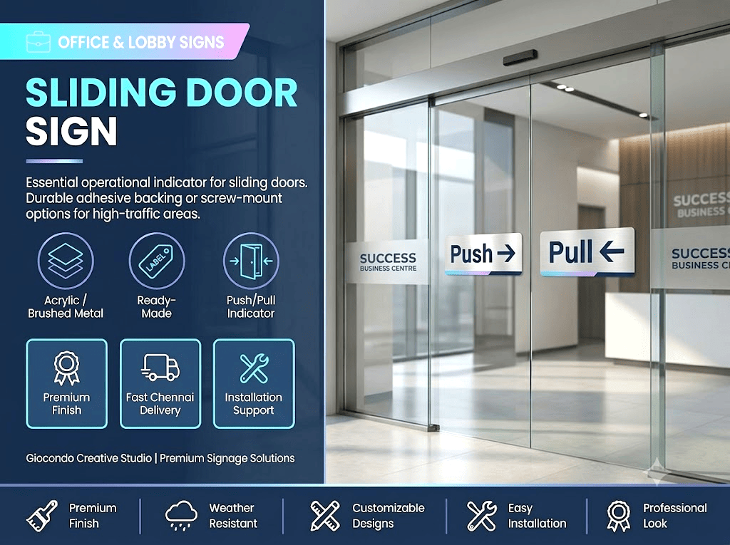 Sliding Door Sign (Push/Pull)