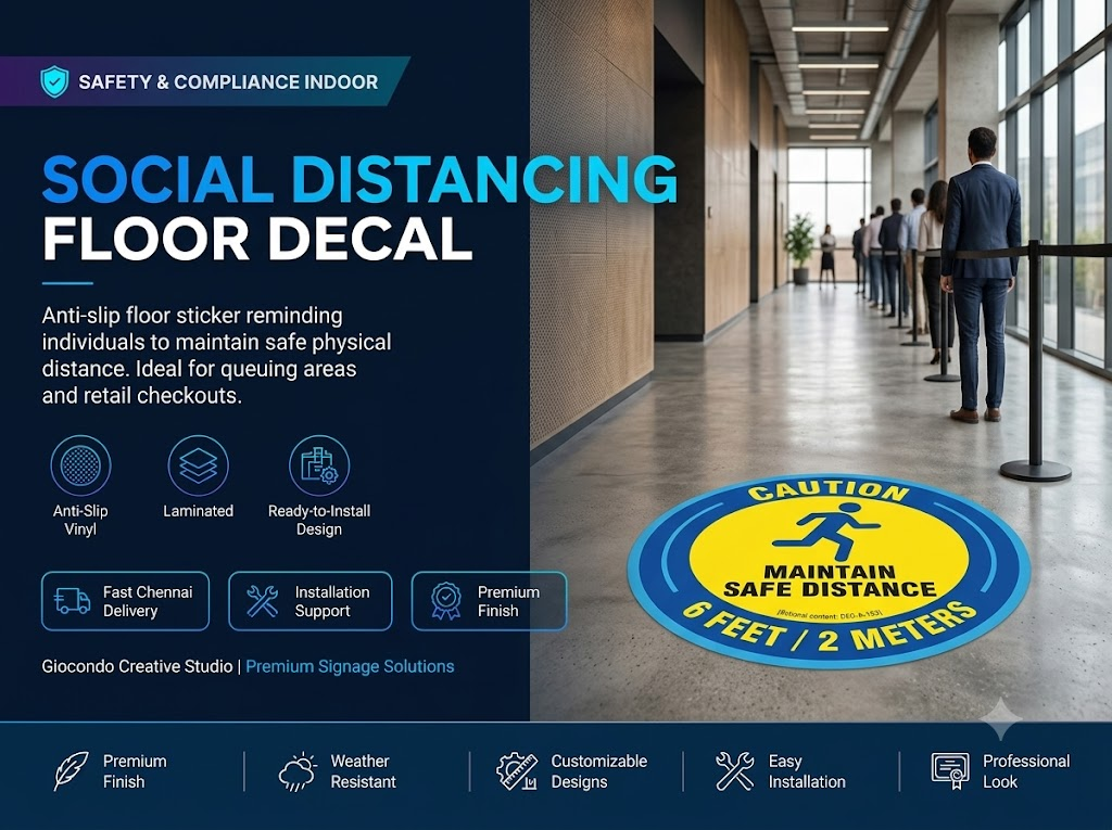 Social Distancing Floor Decal