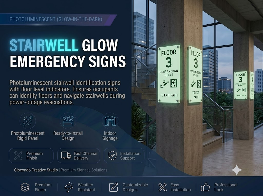Stairwell Glow Emergency Signs