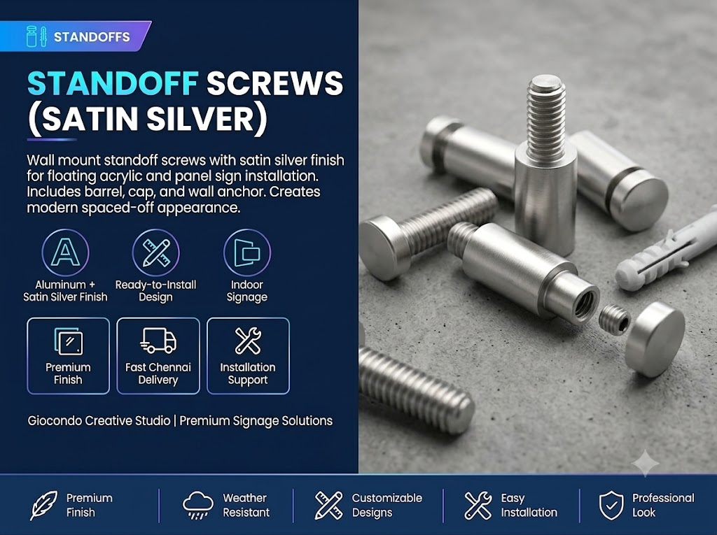 Standoff Screws (Satin Silver)