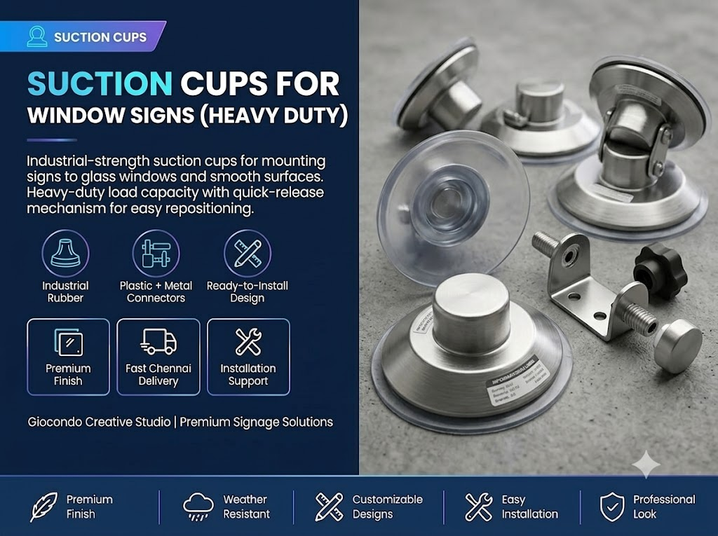 Suction Cups for Window Signs (Heavy Duty)