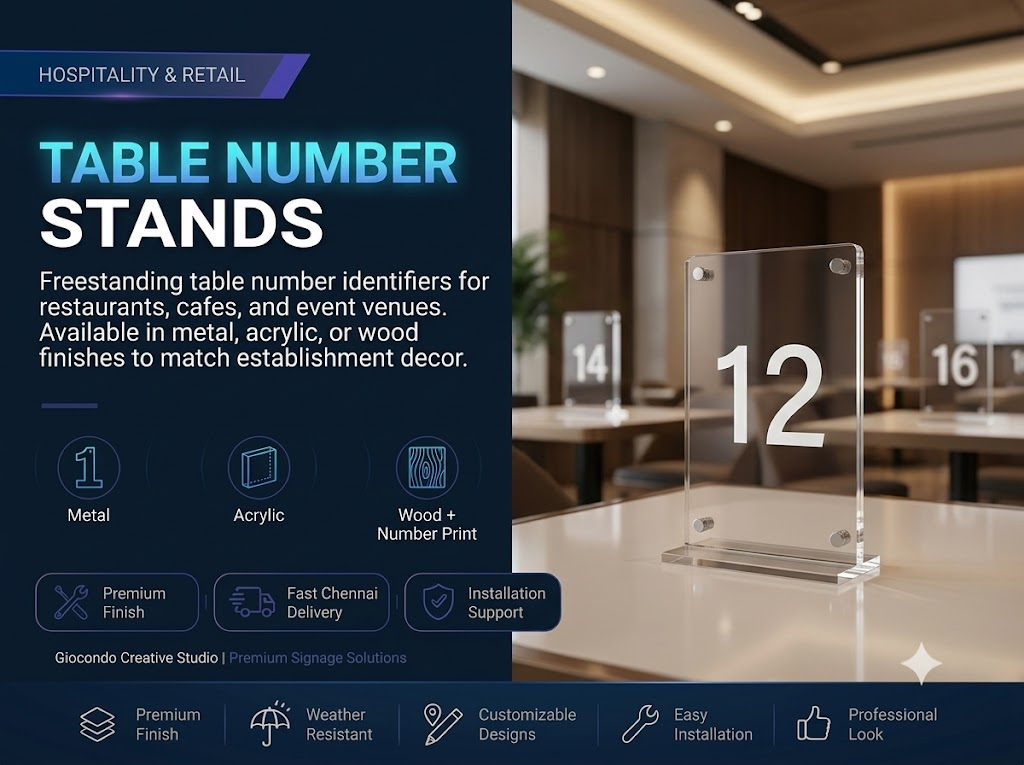 Table Number Stands