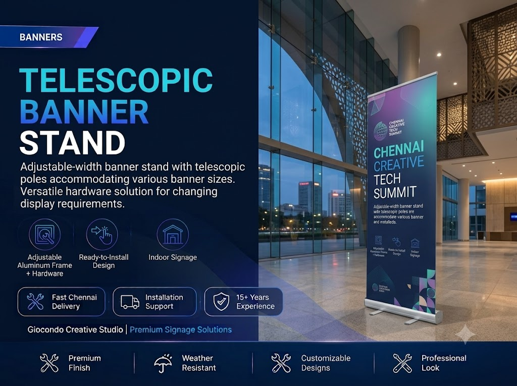 Telescopic Banner Stand