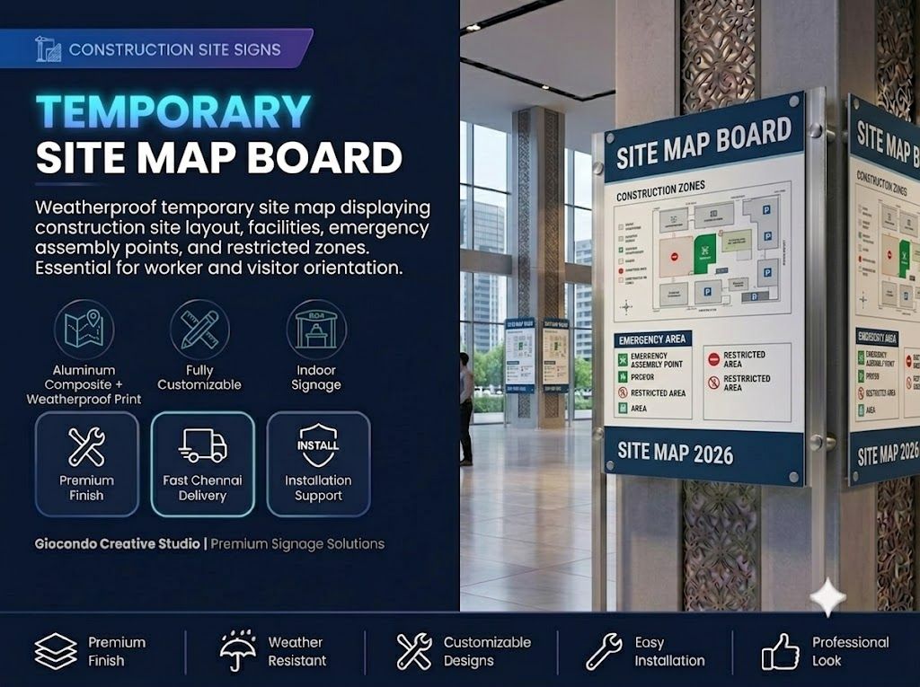 Temporary Site Map Board