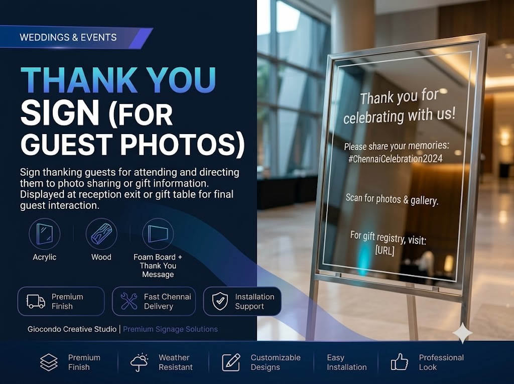 Thank You Sign (For Guest Photos)