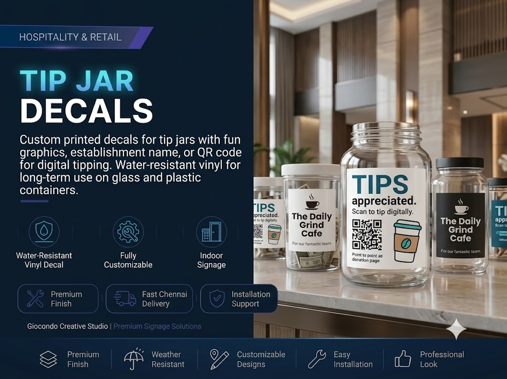 Tip Jar Decals