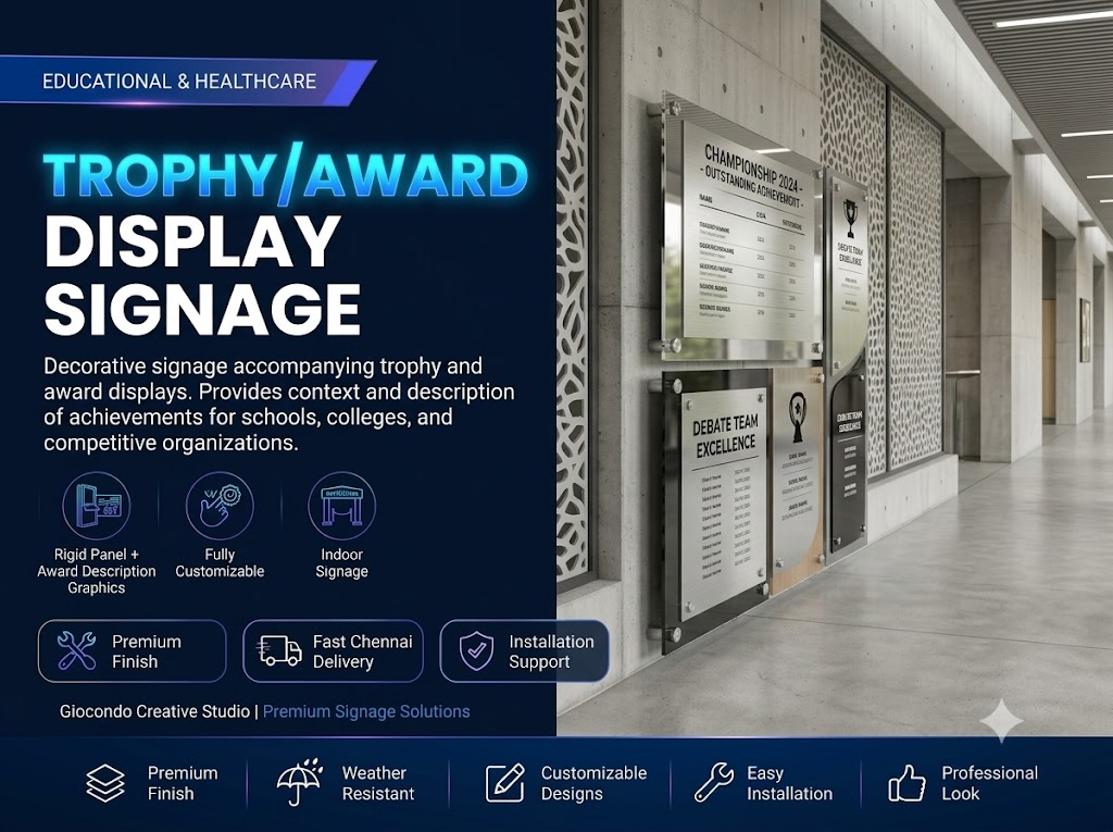 Trophy/Award Display Signage