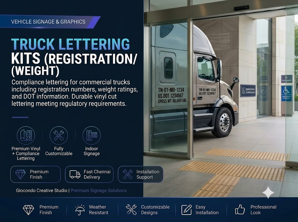 Truck Lettering Kits (Registration/Weight)