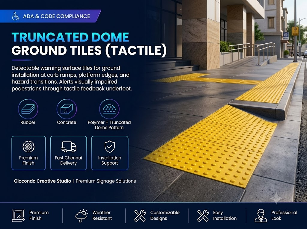 Truncated Dome Ground Tiles (Tactile)