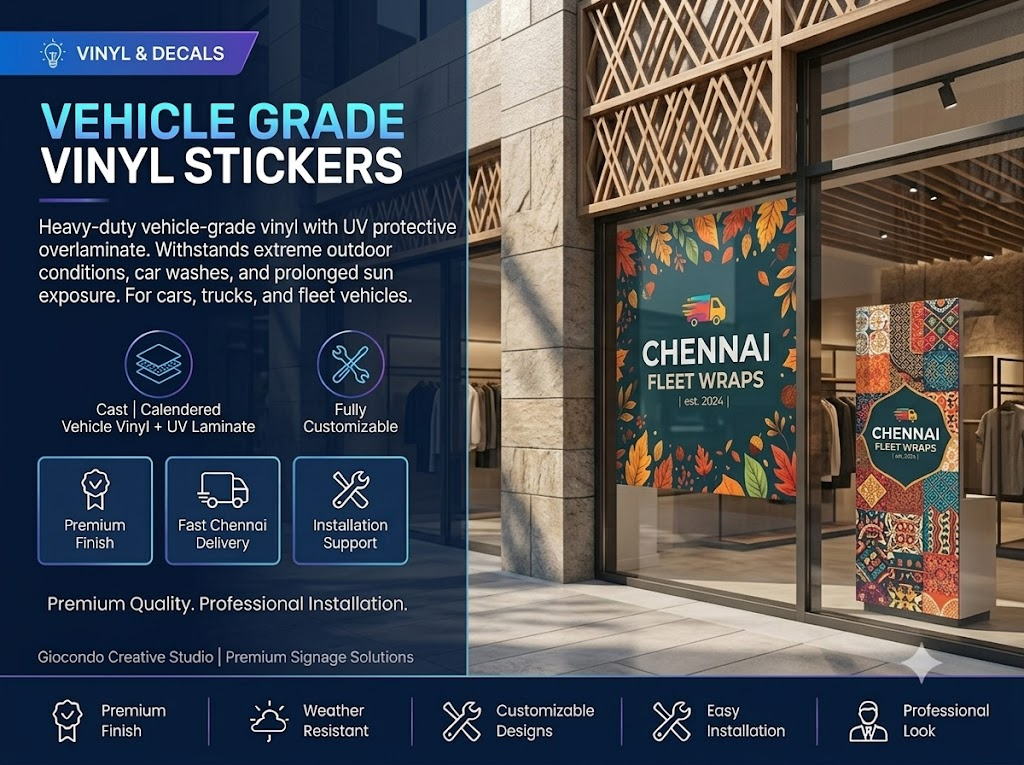 Vehicle Grade Vinyl Stickers (UV Laminated)