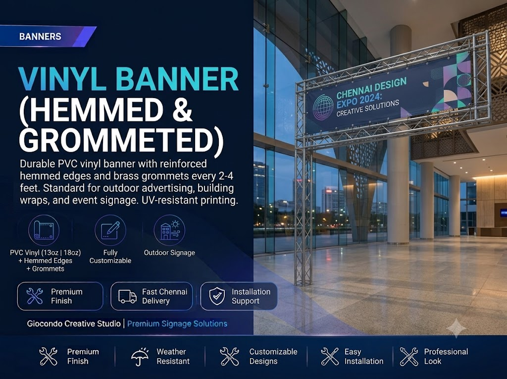 Vinyl Banner (Hemmed & Grommeted)