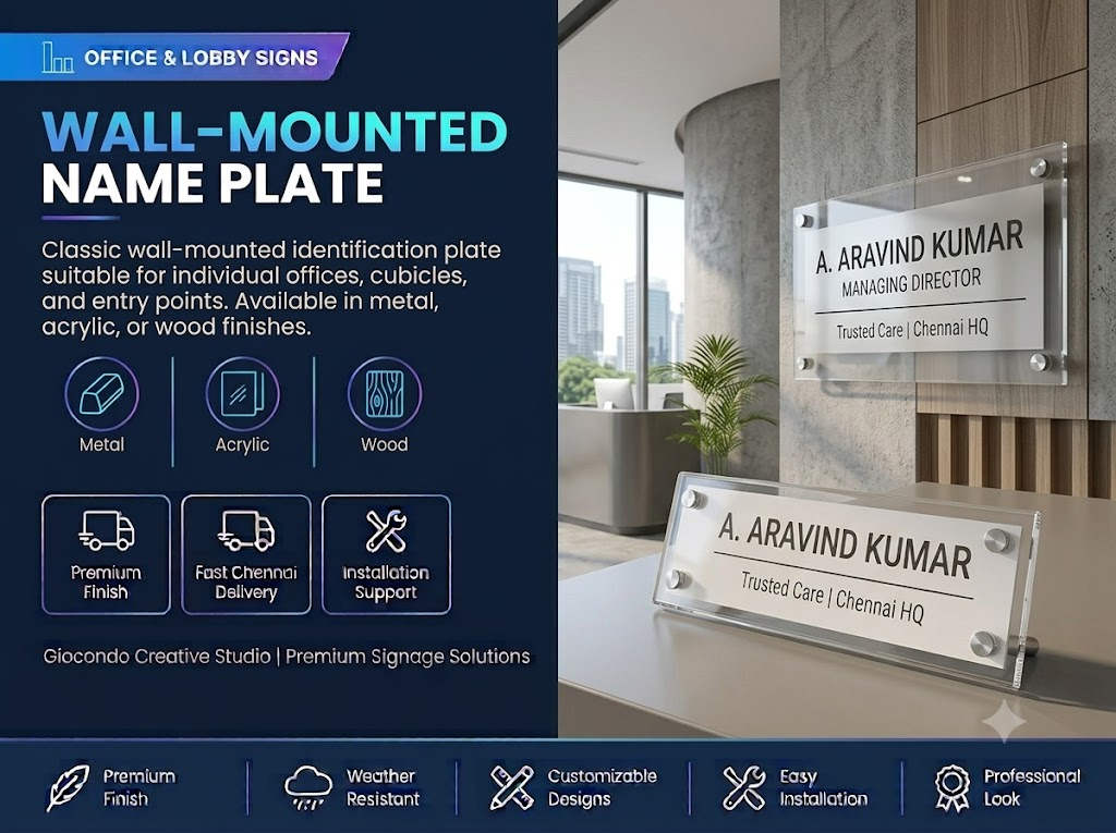 Wall-Mounted Name Plate
