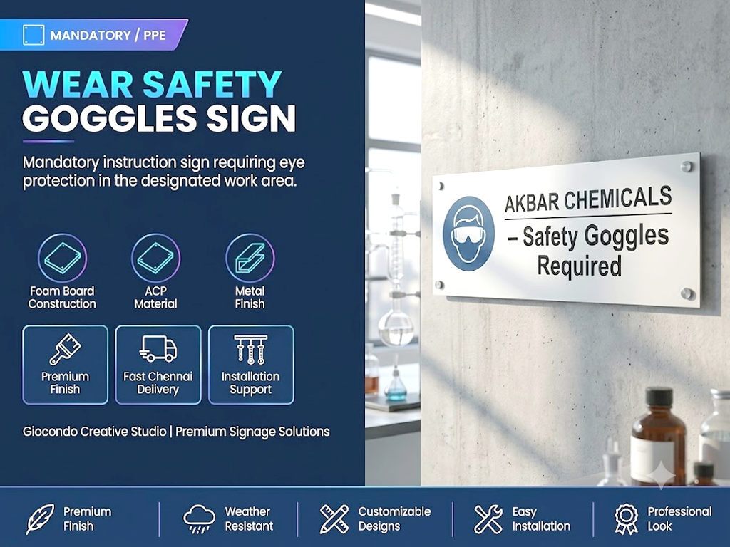 Wear Safety Goggles Sign