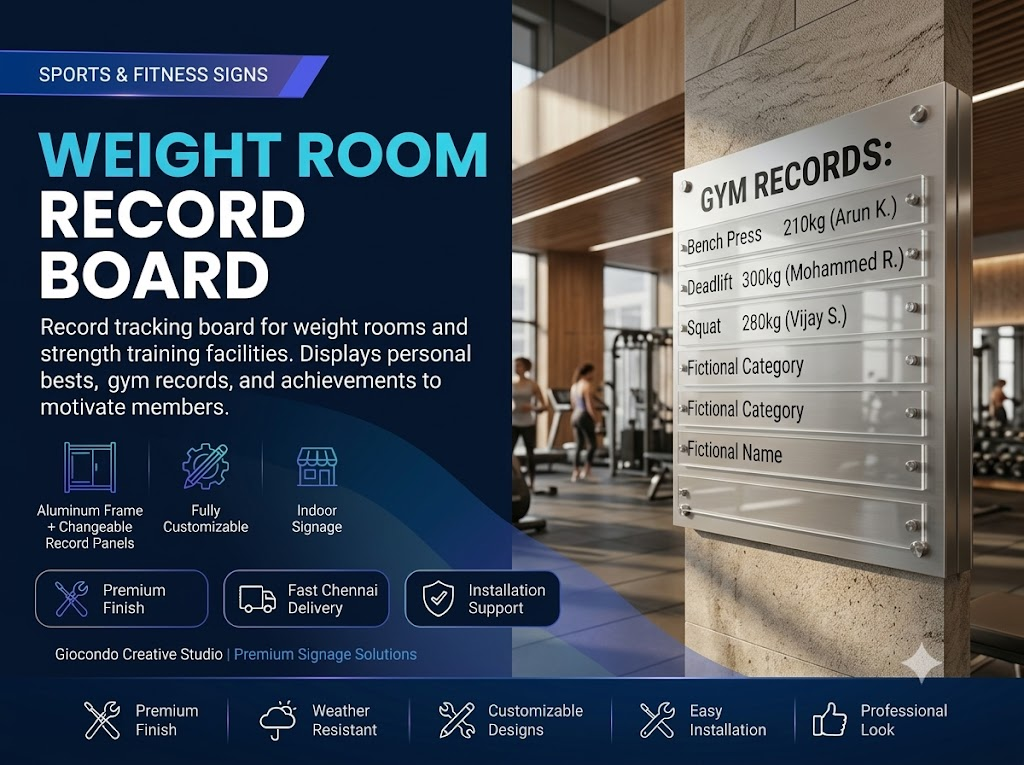 Weight Room Record Board