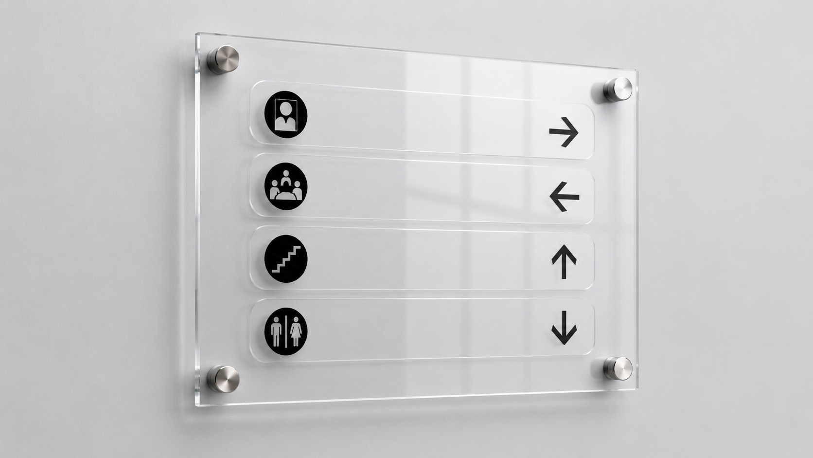 Acrylic Direction Board
